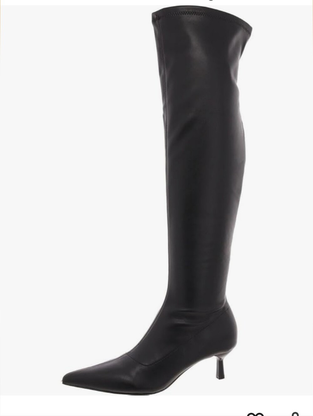Madden Girl Deserai Black Over The Knee Kitten Heels Boots Size 6.5